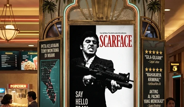 “Scarface (1983)”: Ambisi, Uang, dan Peluru yang Tak Pernah Berhenti